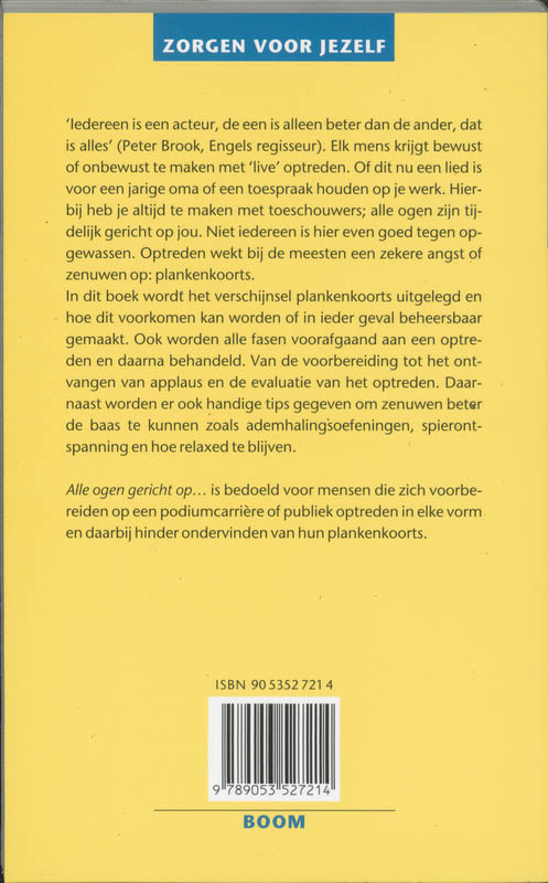 Achterkant van Alle ogen gericht op ...