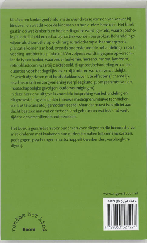 Achterkant van Kinderen en kanker