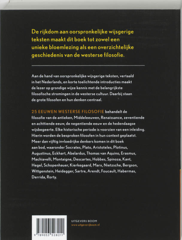 Achterkant van 25 eeuwen westerse filosofie