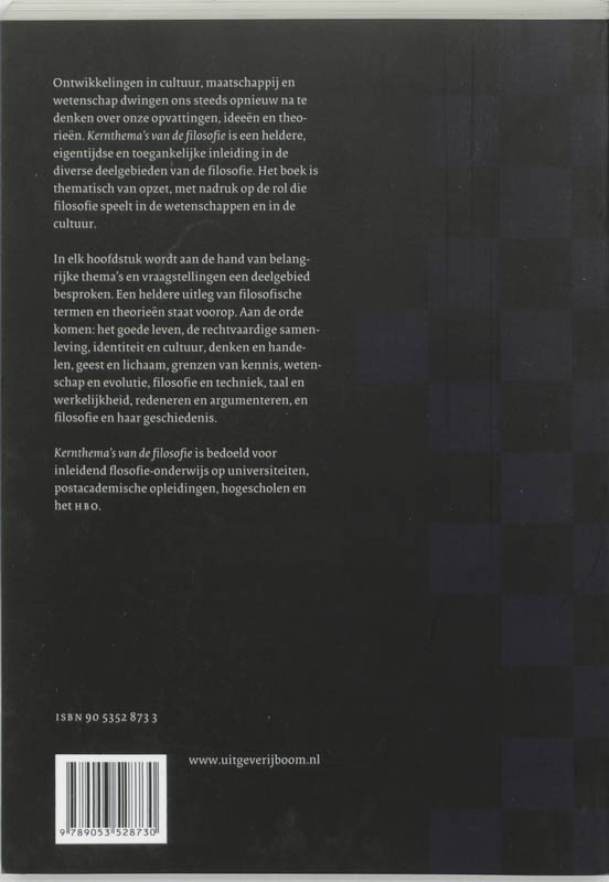 Achterkant van Kernthema's van de filosofie