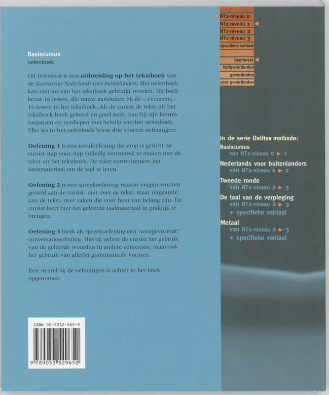 Achterkant van Oefenboek
