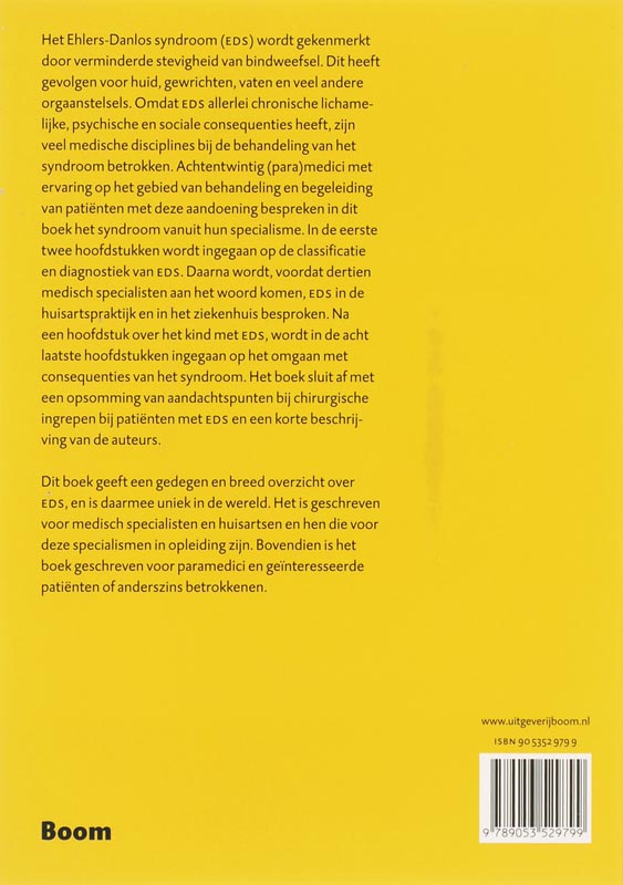 Achterkant van Ehlers Danlos syndroom