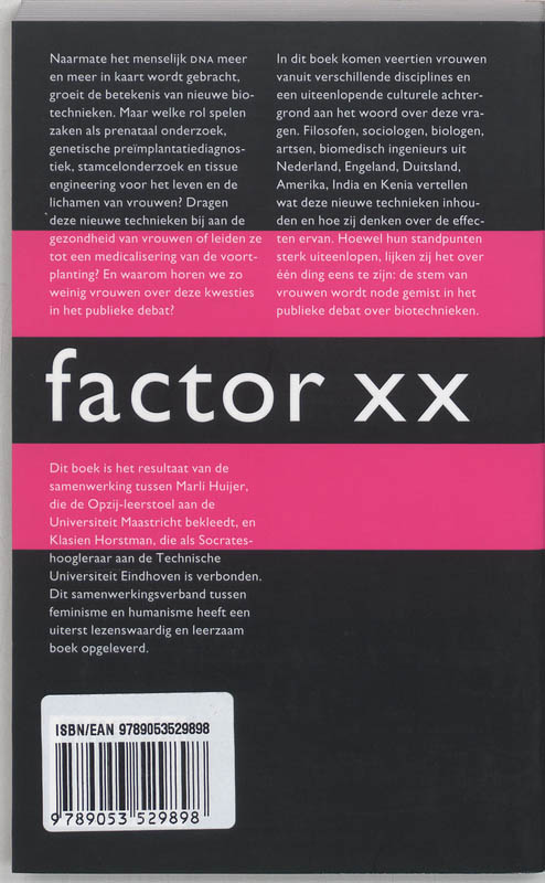 Achterkant van Factor XX