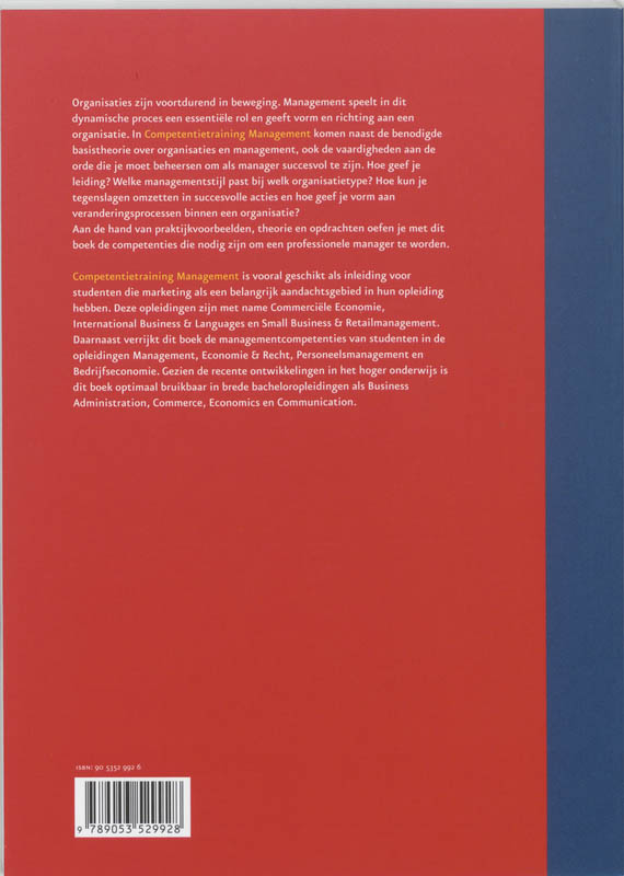 Achterkant van Competentietraining management