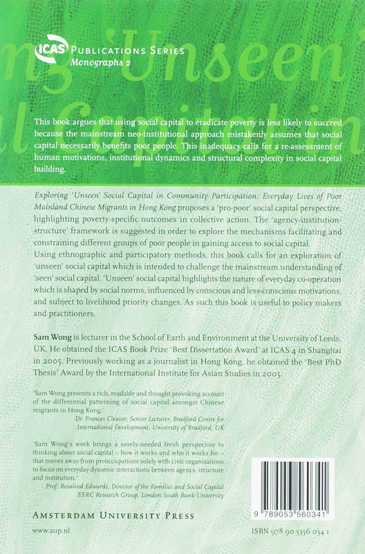 Achterkant van Exploring 'Unseen' Social Capital in Community Participation