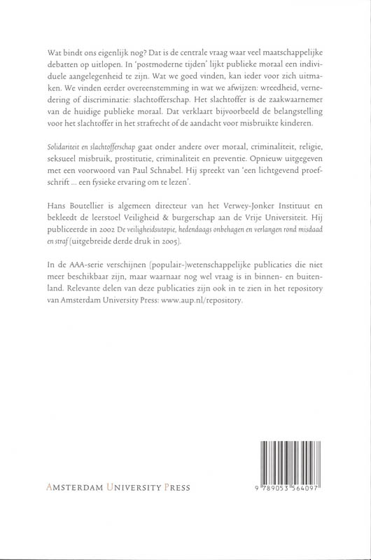 Achterkant van Solidariteit en Slachtofferschap