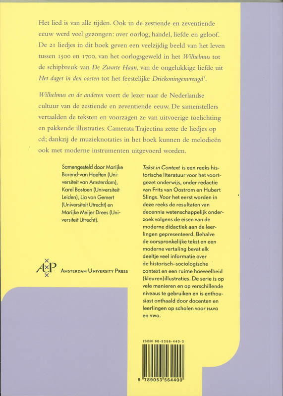 Achterkant van Wilhelmus en de anderen
