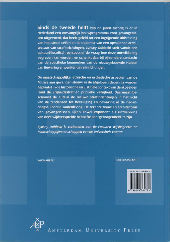 Achterkant van In de geborgenheid van de gevangenis