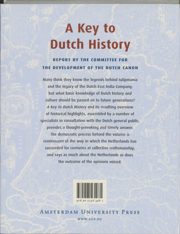 Achterkant van A key to dutch history