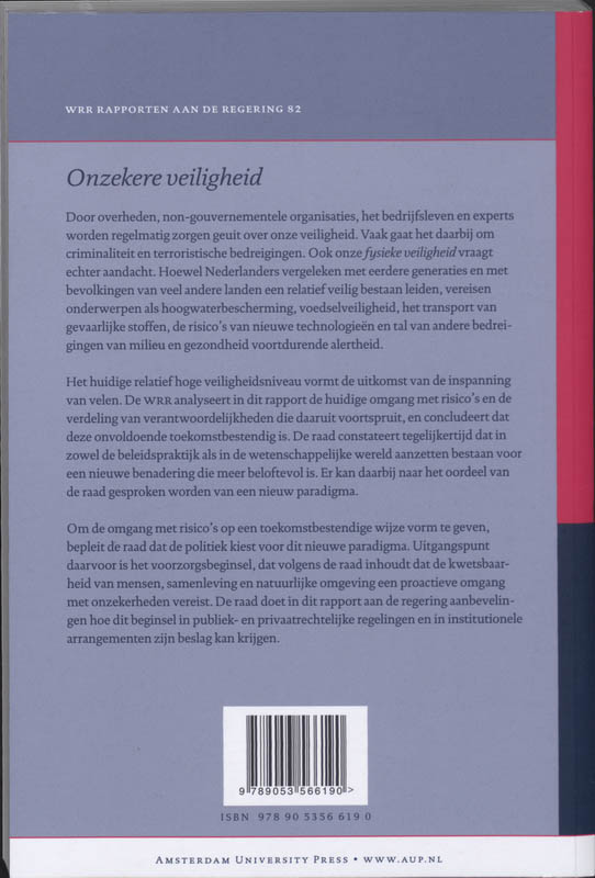 Achterkant van Onzekere veiligheid