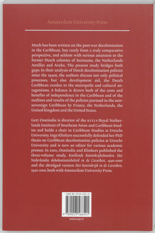 Achterkant van Decolonising the Caribbean