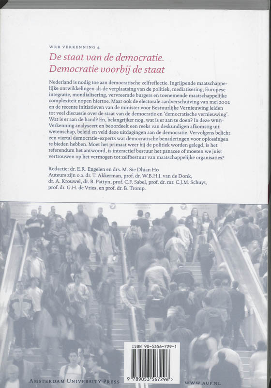 Achterkant van De staat van de democratie