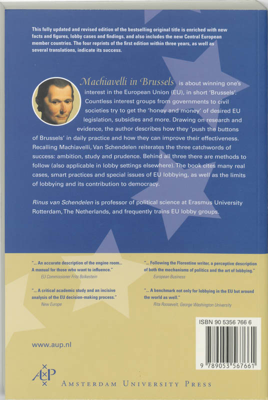 Achterkant van Machiavelli in Brussels
