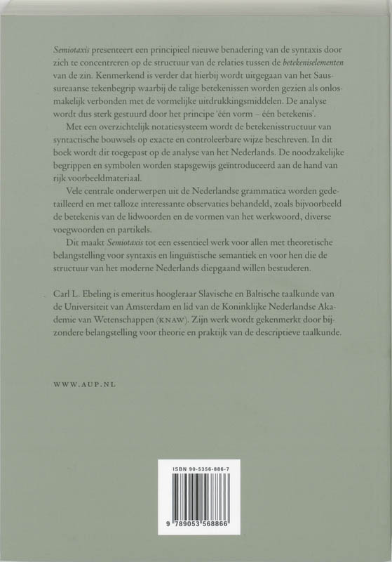 Achterkant van Semiotaxis