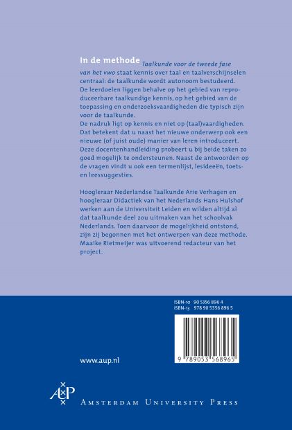 Achterkant van Docentenhandleiding