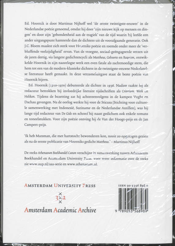 Achterkant van Verzamelde gedichten