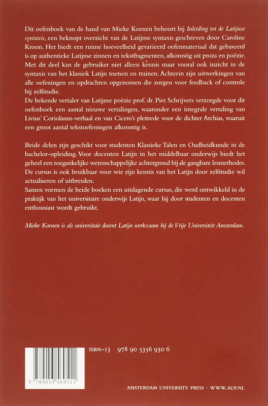 Achterkant van Oefenboek