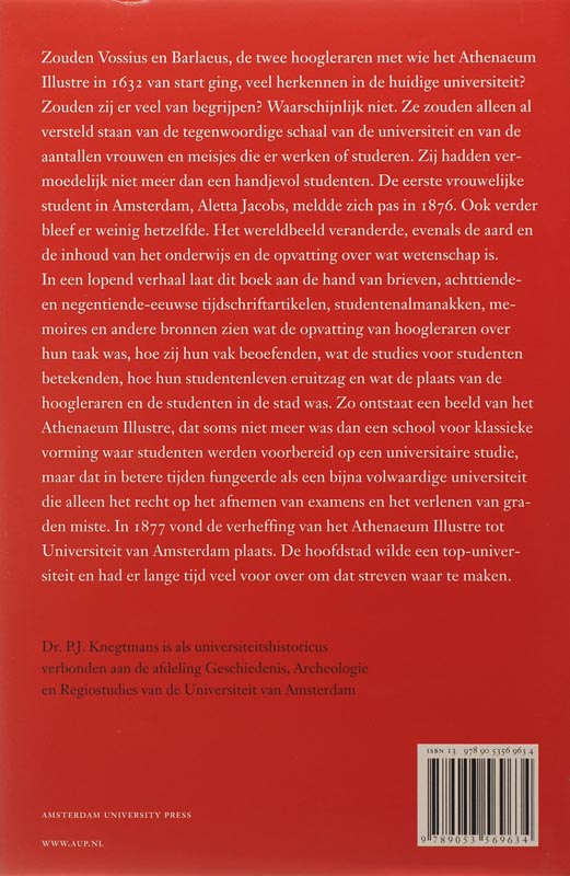 Achterkant van Professoren van de stad