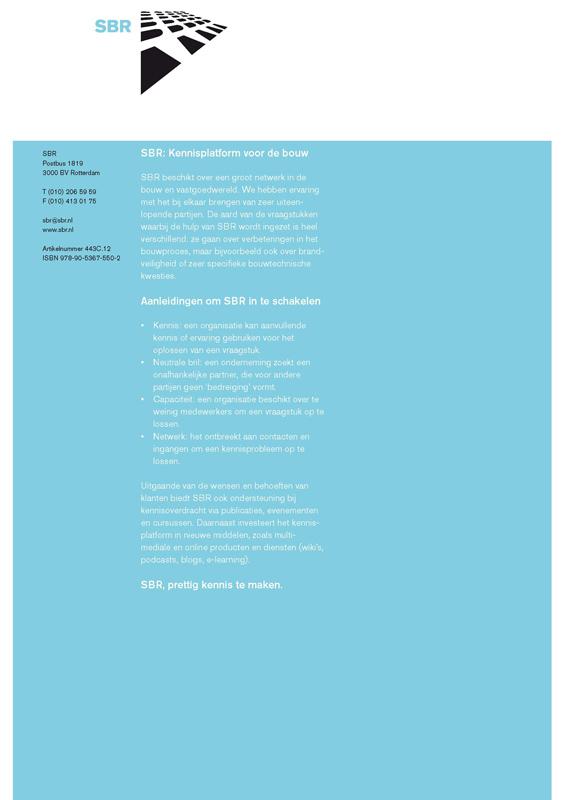 Achterkant van Deel C Ontwerprichtlijnen voor utiliteitsbouw