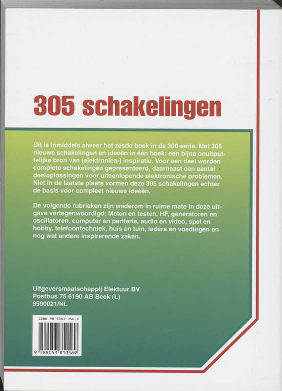 Achterkant van 305 schakelingen