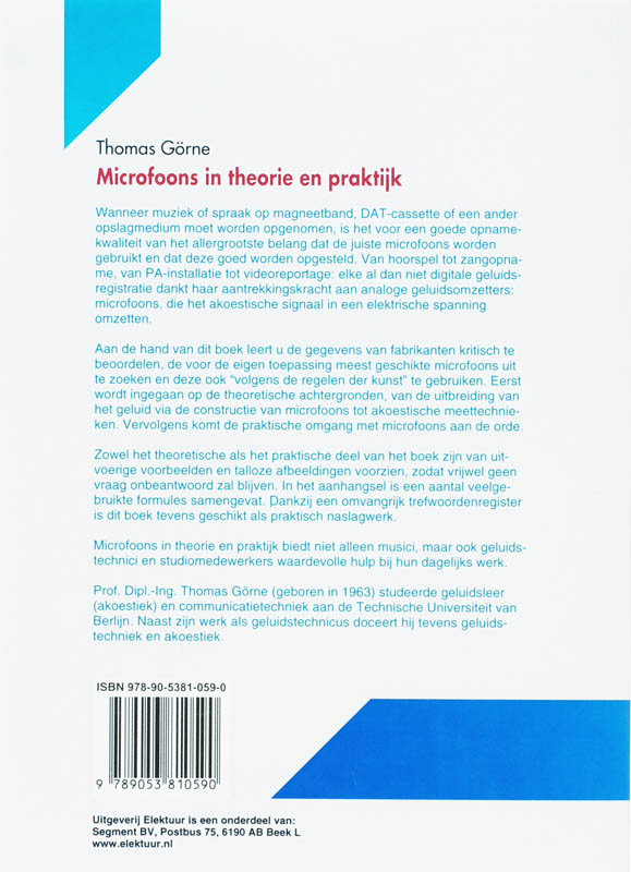 Achterkant van Microfoons in theorie en praktijk