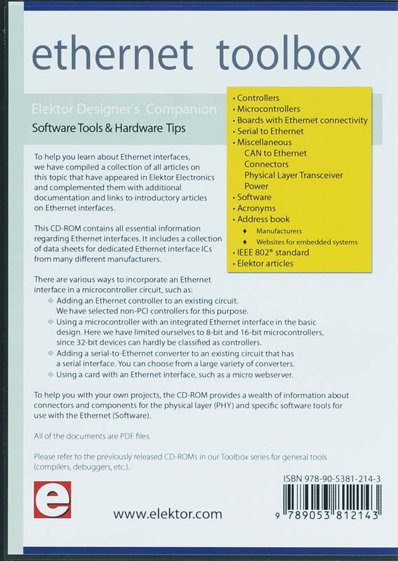 Achterkant van Ethernet Toolbox