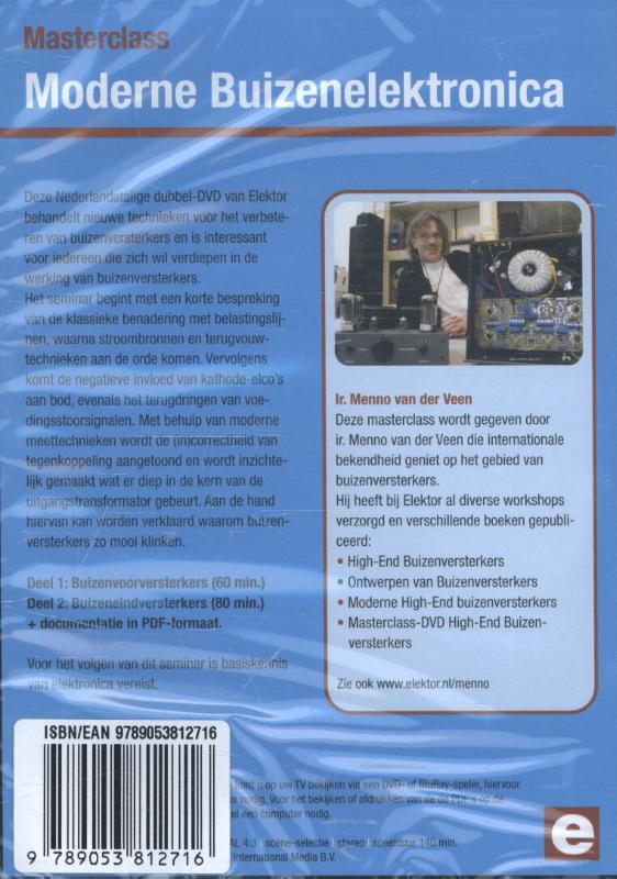 Achterkant van Masterclass moderne buizenelektronica