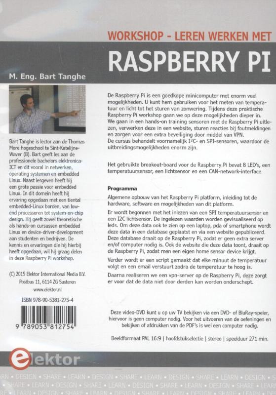 Achterkant van Workshop Raspberry Pi