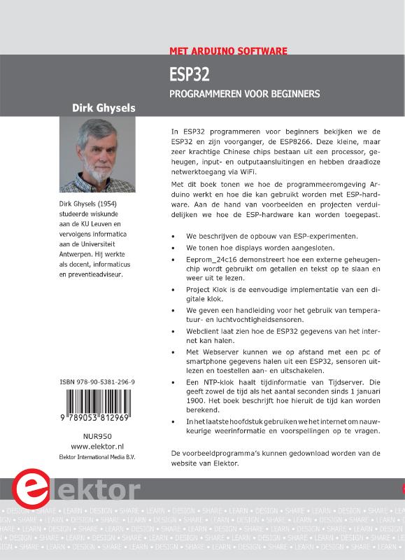 Achterkant van ESP32 programmeren voor beginners