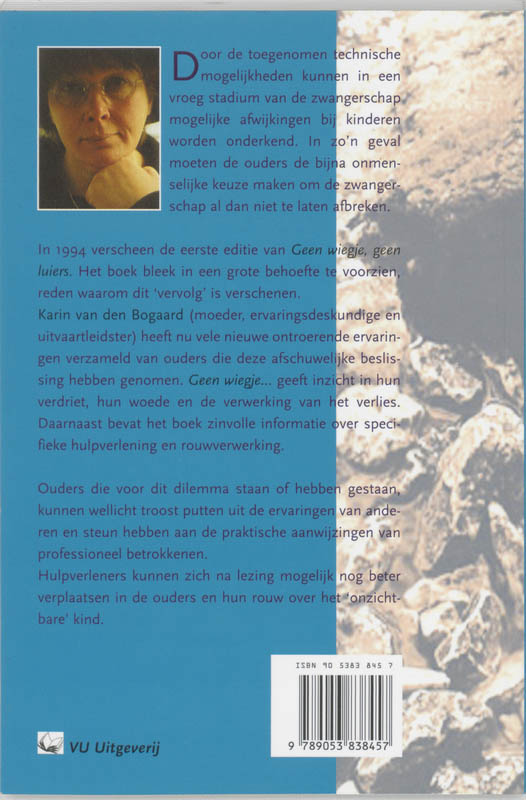 Achterkant van Geen wiegje, geen luiers