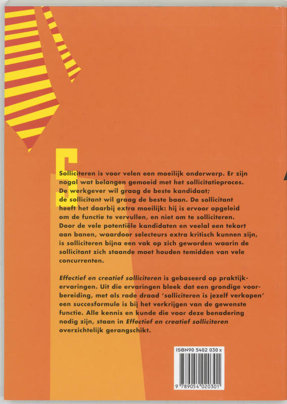 Achterkant van Effectief en creatief solliciteren