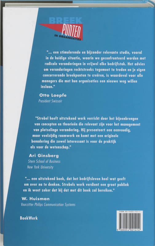 Achterkant van Breekpunten in organisaties