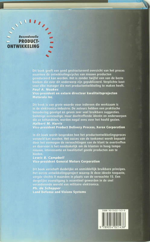 Achterkant van Razendsnelle produktontwikkeling