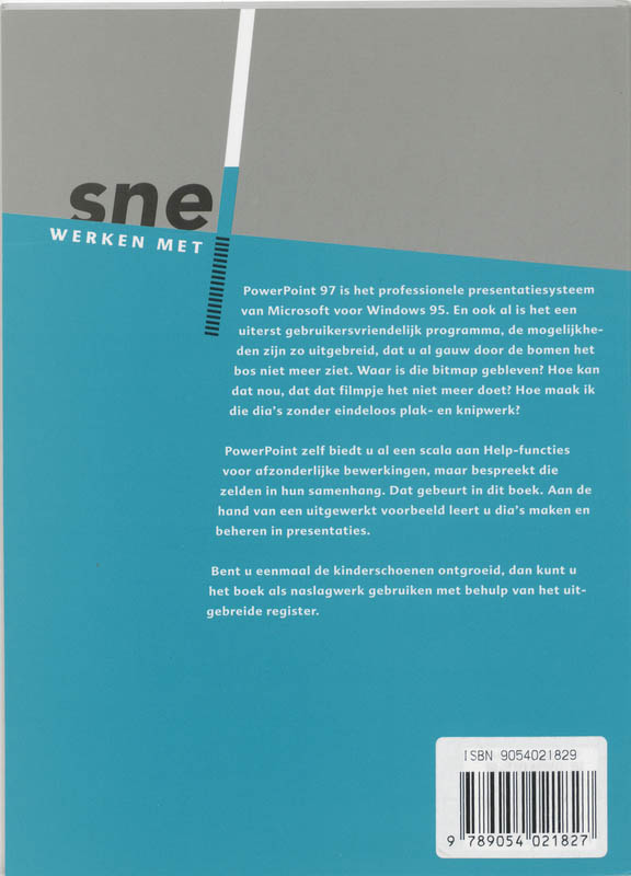 Achterkant van NL-versie voor Windows 95