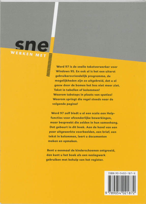Achterkant van NL-versie voor Windows 95