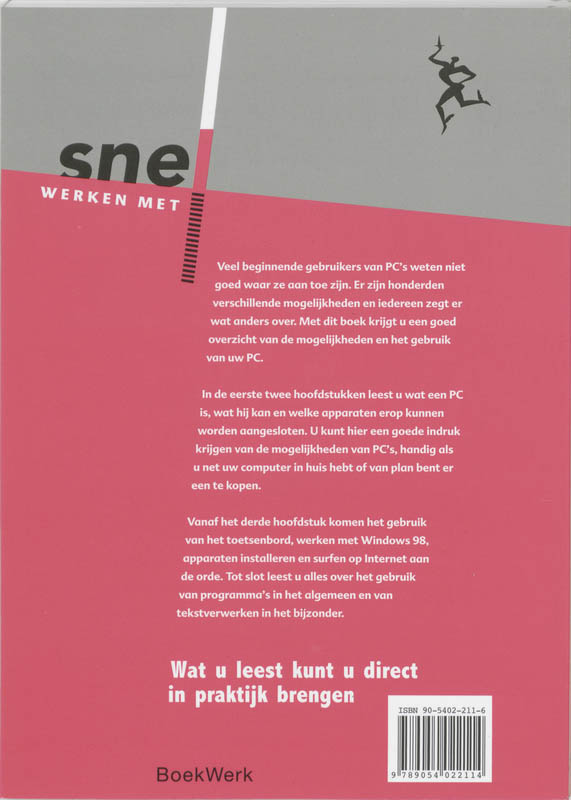 Achterkant van Snel werken met een Windows 98 PC