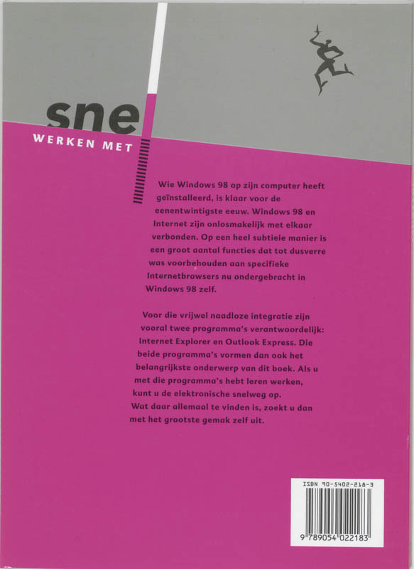 Achterkant van Snel werken met Internet met Windows 98