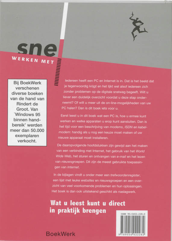Achterkant van Snel werken met de PC on-line