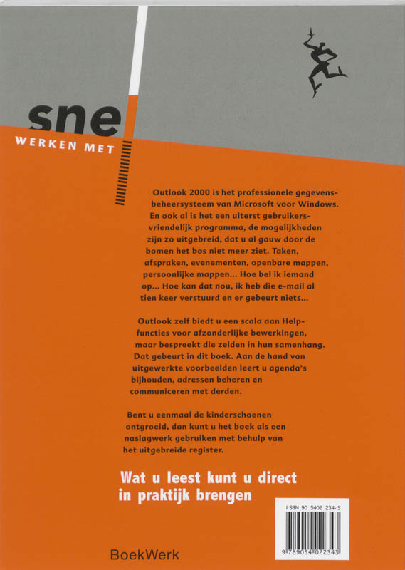 Achterkant van Snel werken met Outlook 2000