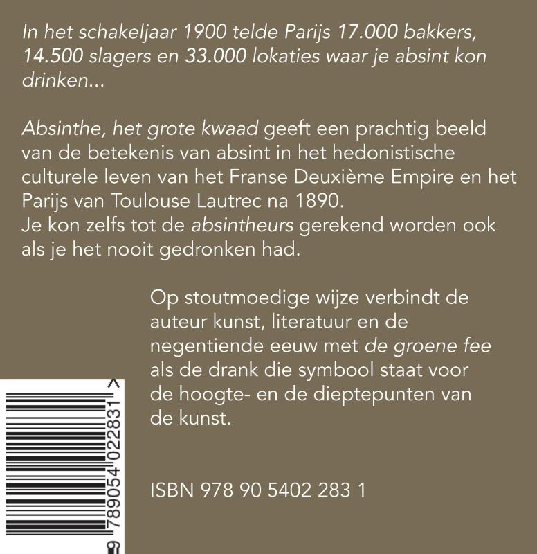 Achterkant van Absinthe. Het grote kwaad