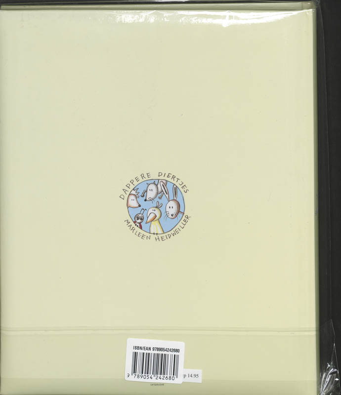 Achterkant van Babyboek Dappere Diertjes