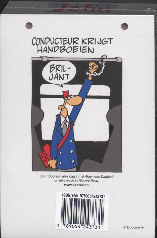 Achterkant van Scheurkalender 2009 Doorzon John