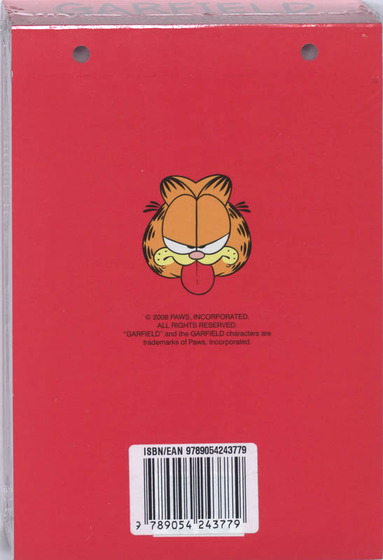 Achterkant van Scheurkalender 2009 Garfield