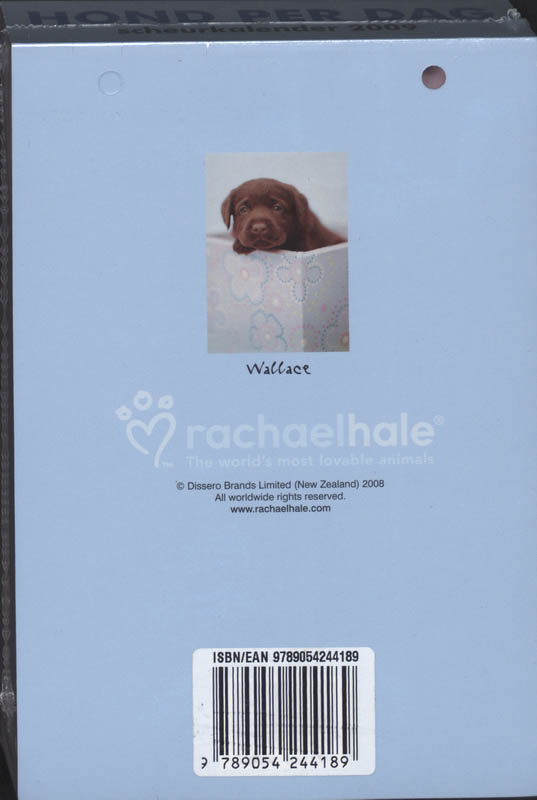 Achterkant van Scheurkalender 2009 Hond per dag