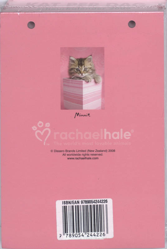 Achterkant van Scheurkalender 2009 Kat per dag