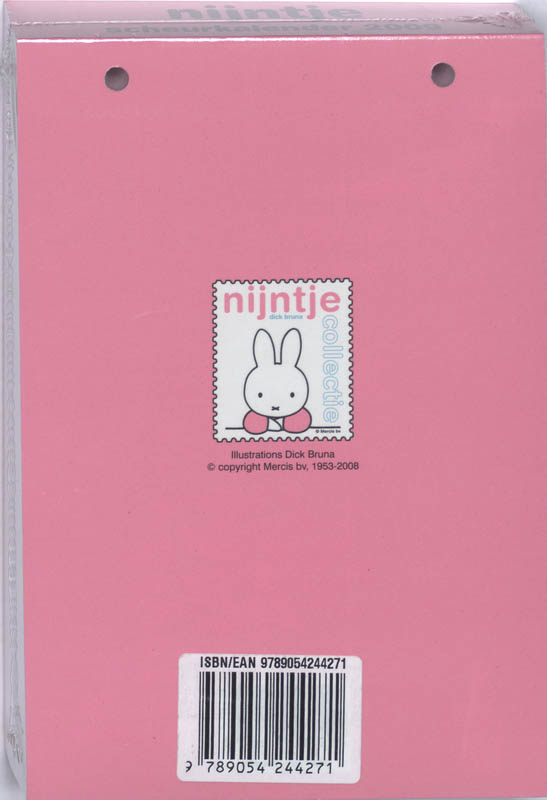 Achterkant van Scheurkalender 2009 Nijntje
