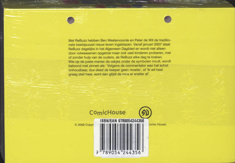 Achterkant van Scheurkalender 2009 Rebuzz