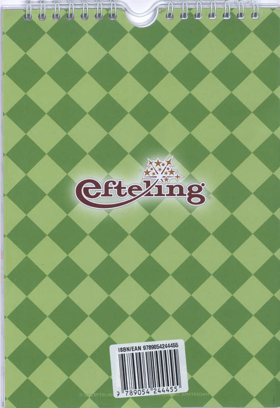 Achterkant van Weekkalender 2009 Efteling