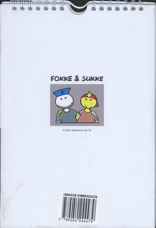 Achterkant van Weekkalender 2009 Fokke & Sukke