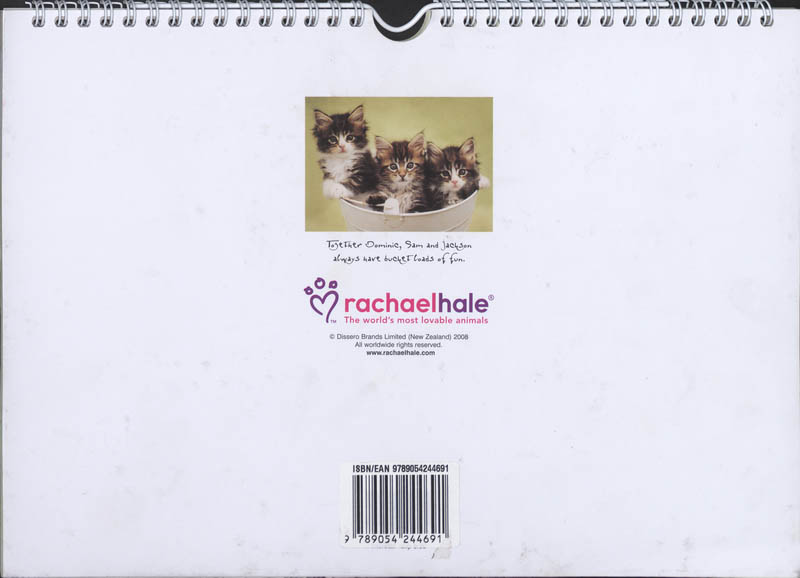 Achterkant van 2009 R. Hale Katten